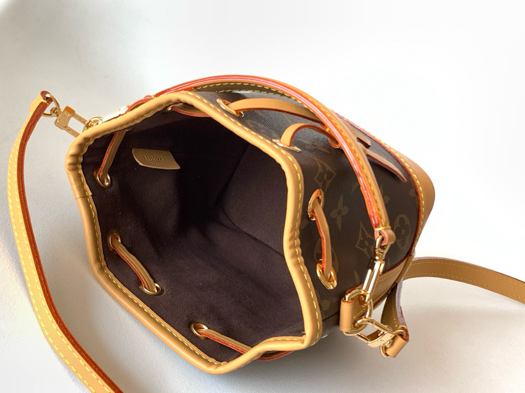 LOUIS VUITTON NANO NOÉ 16 IN BROWN MONOGRAM CALFSKIN