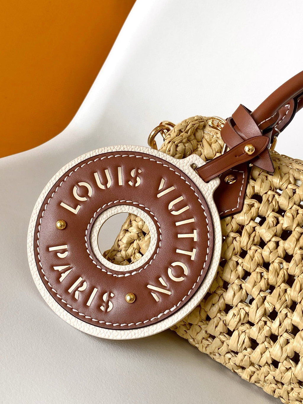 LOUIS VUITTON NANO SPEEDY 16 IN RAFFIA GOLD HARDWARE