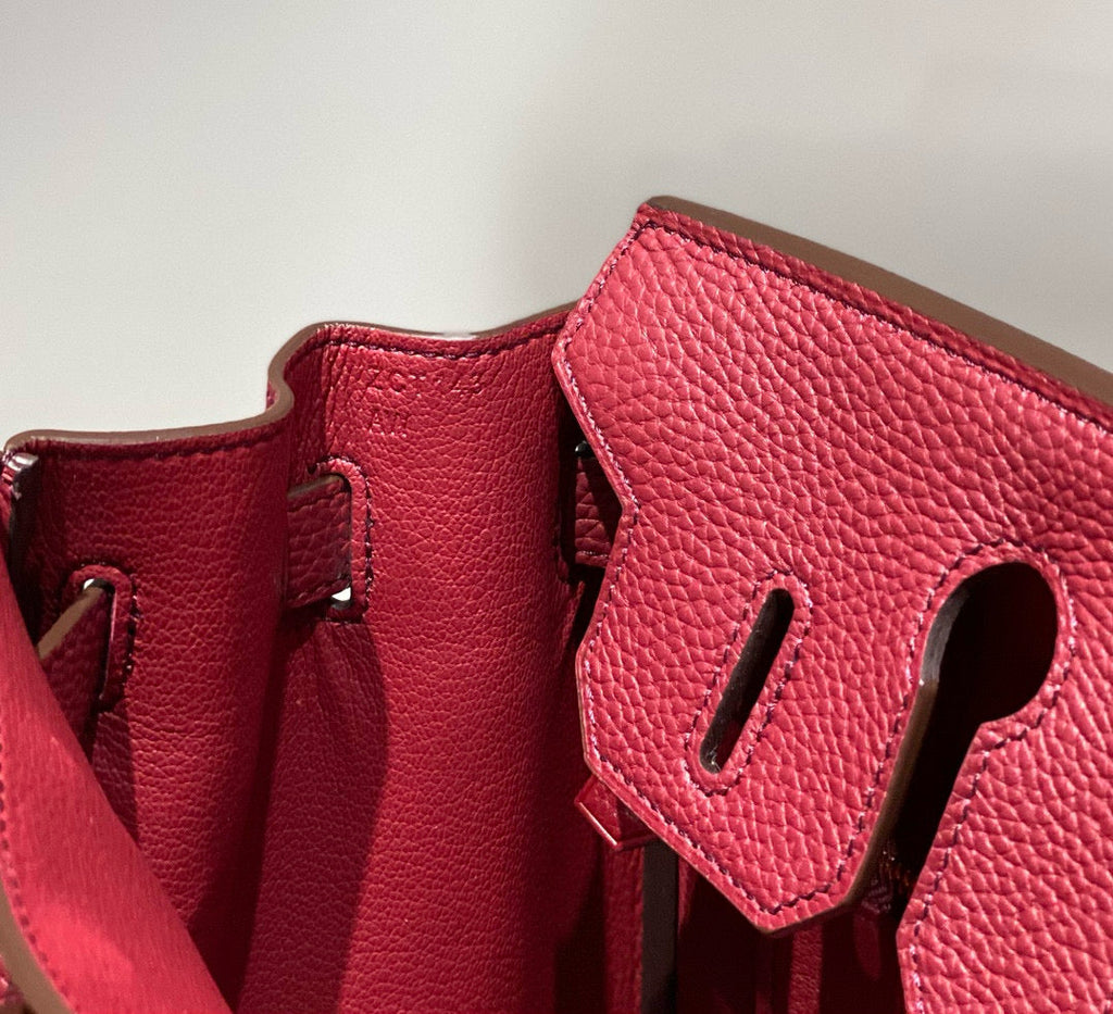 HERMES BIRKIN 25CM BURGUNDY CALFSKIN GOLD HARDWARE