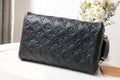 LOUIS VUITTON DOPP KIT TOILETRY BAG 28 CM IN BLACK TAURILLON MONOGRAM LEATHER