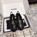 CHANEL SLINGBACK LOAFER IN BLACK CALFSKIN AND SHEARLING