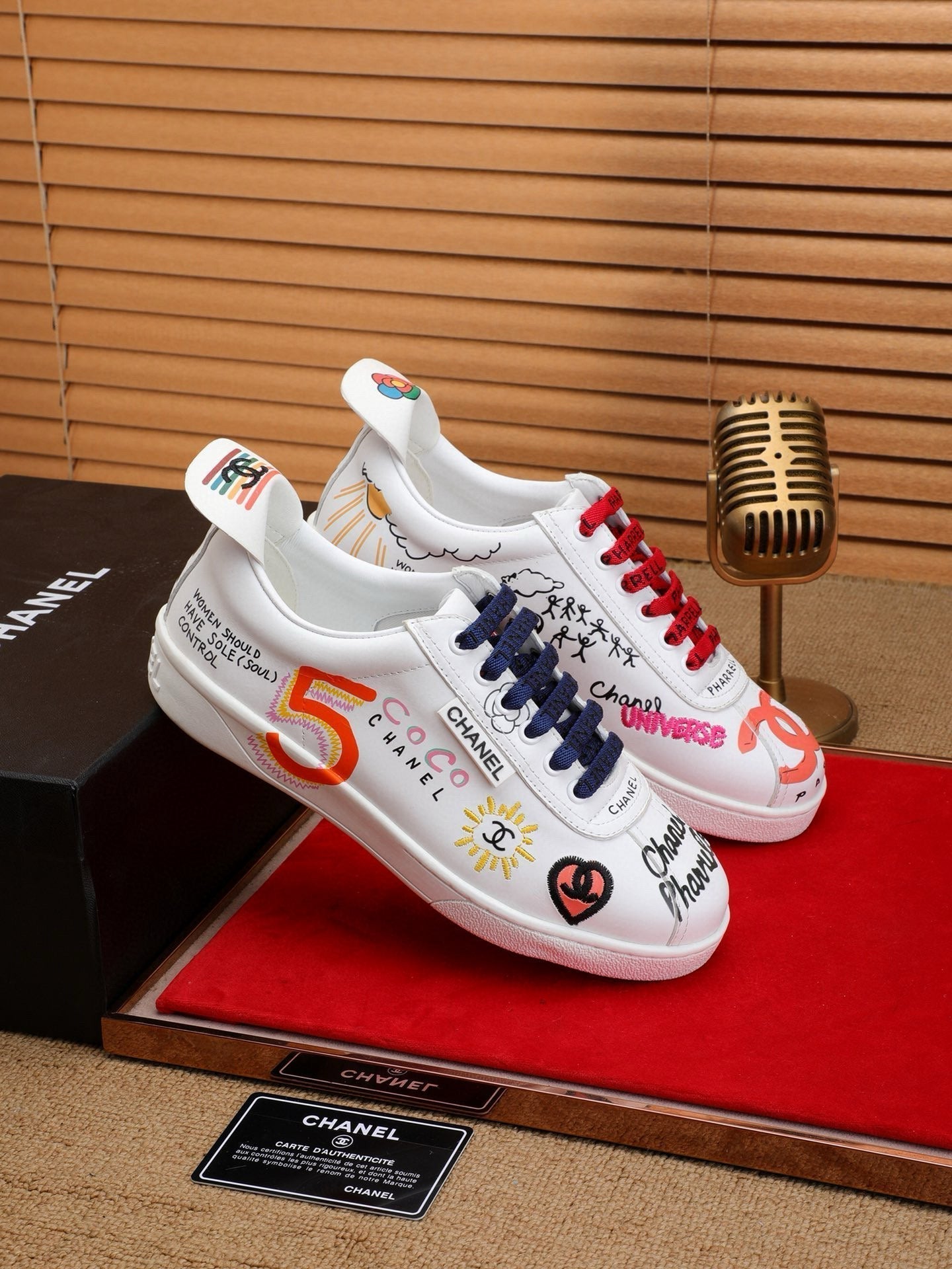 CHANEL COCO SNEAKERS IN COLORFUL CALFSKIN