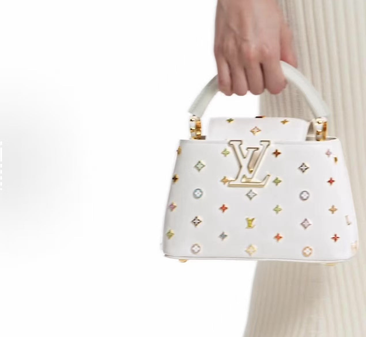 LOUIS VUITTON LV CAPUCINES 21 IN MULTICOLOR CALFSKIN GOLD HARDWARE TP2