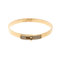 18K Kelly Small Model Diamond Hermes Bracelet