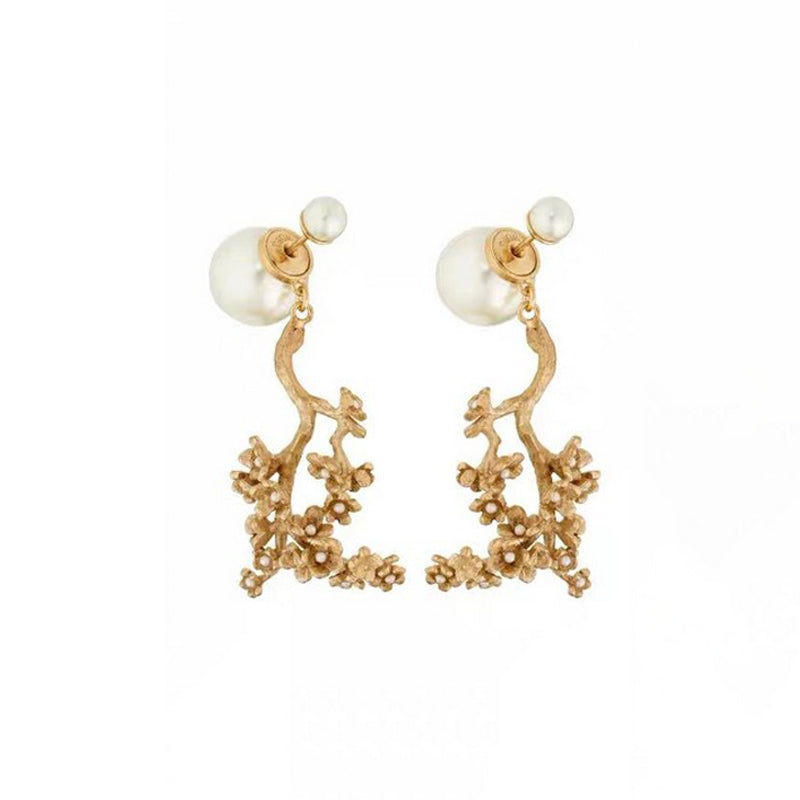 18K Dior Tribales Tree Clip Earrings