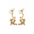 18K Dior Tribales Tree Clip Earrings