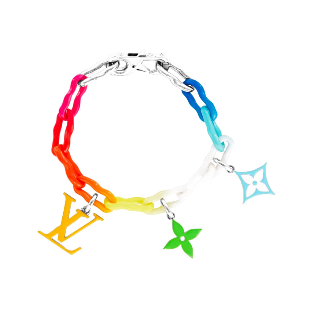 18K Louis Vuitton Rainbow Ceramic Chain Bracelet