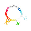 18K Louis Vuitton Rainbow Ceramic Chain Bracelet
