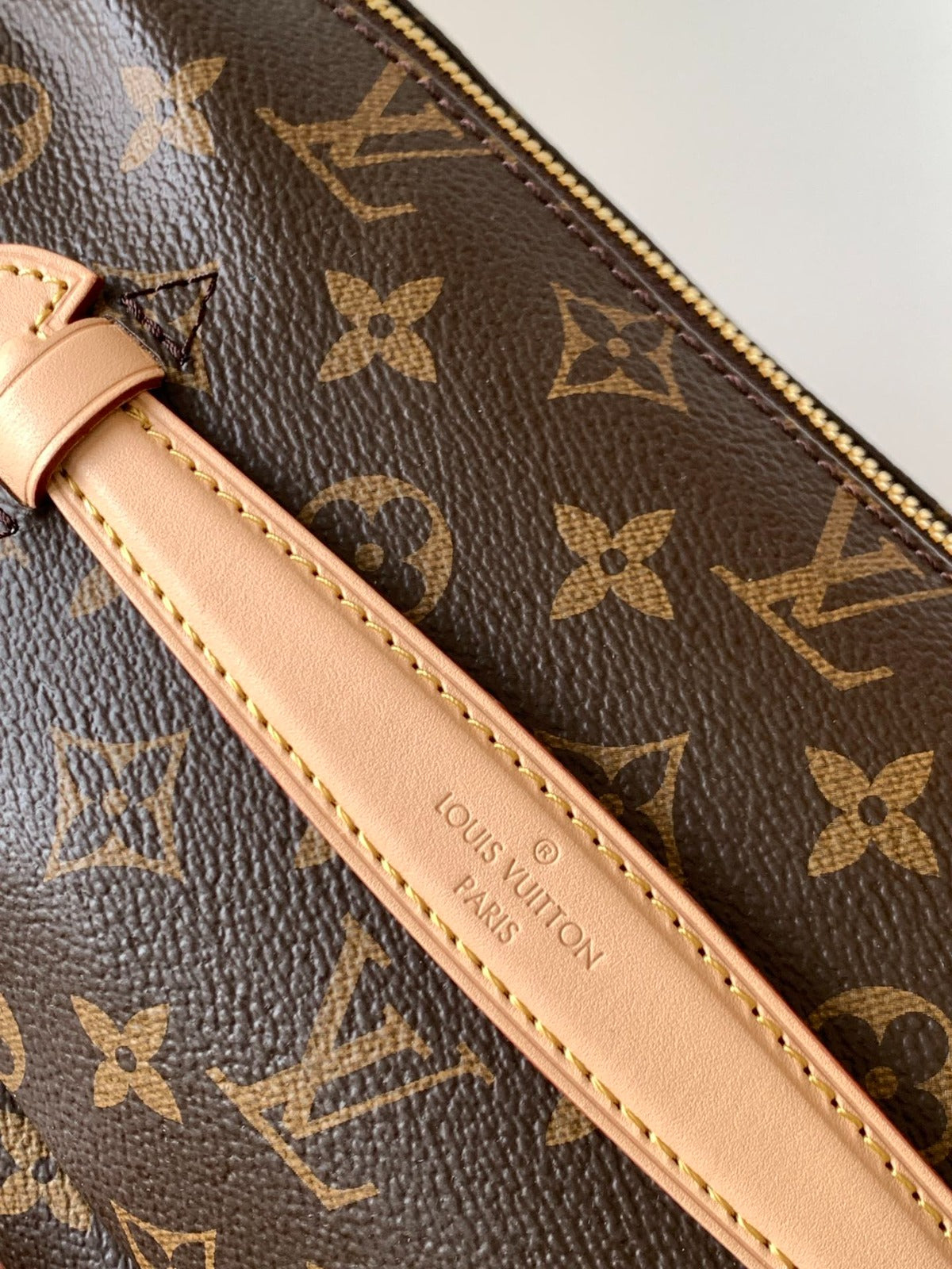 LOUIS VUITTON LV BUMBAG 37 IN BROWN COATED MONOGRAM CANVAS
