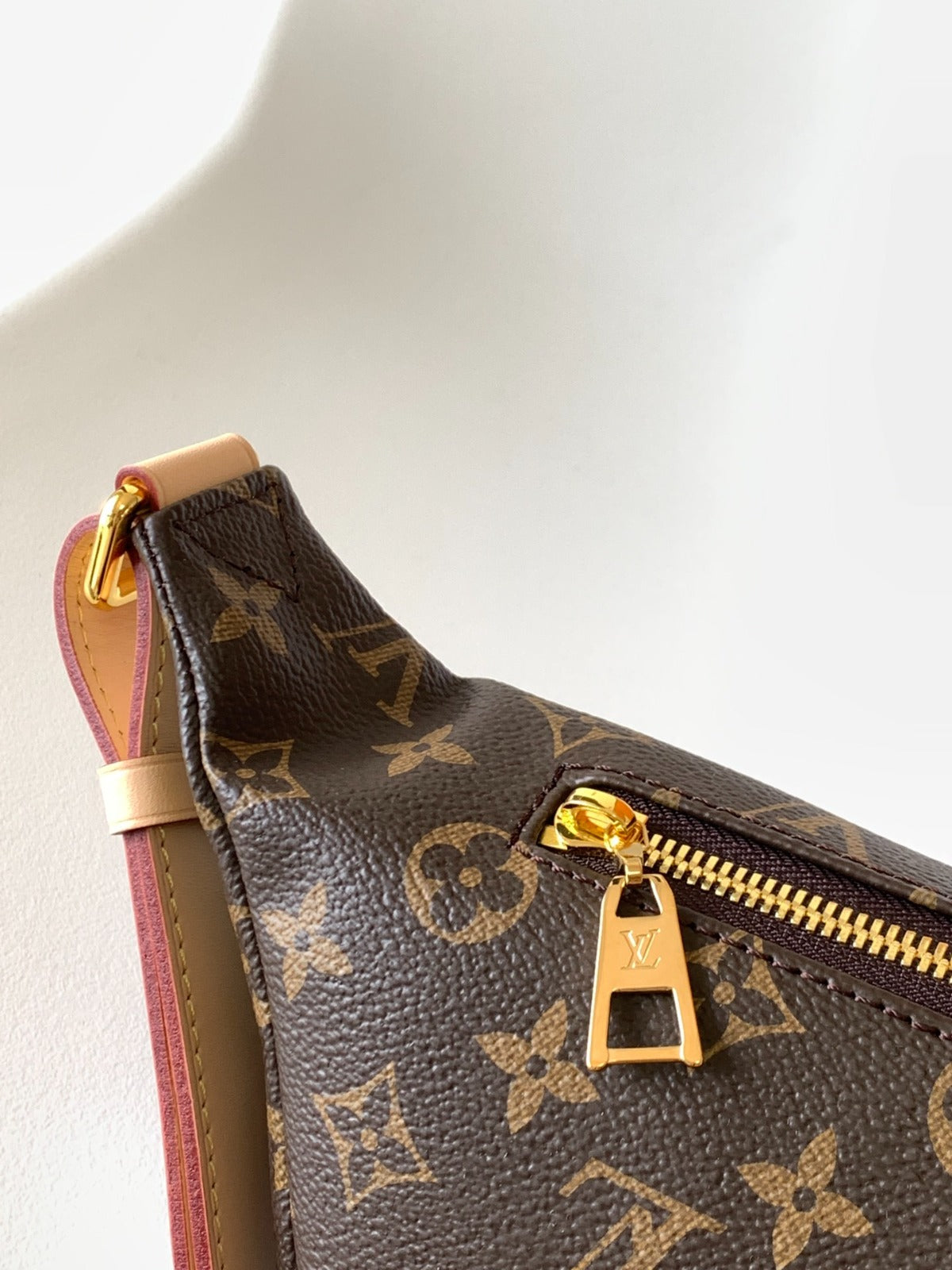 LOUIS VUITTON LV BUMBAG 37 IN BROWN COATED MONOGRAM CANVAS