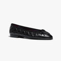 CHANEL BALLET FLATS BLACK AGED CALFSKIN