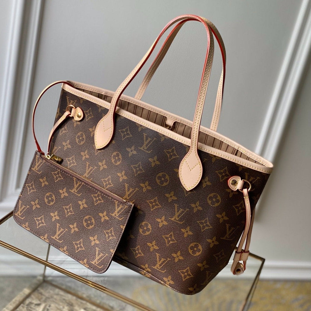LOUIS VUITTON NEVER FULL MM WITH DUSTBAG MONOGRAM CANVAS 29CM