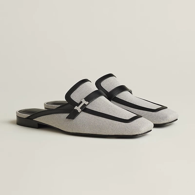 HERMES Groupie Mule Prunoir