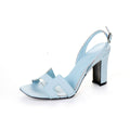 HERMES Slingback Sandal Eternite 95 Sky blue