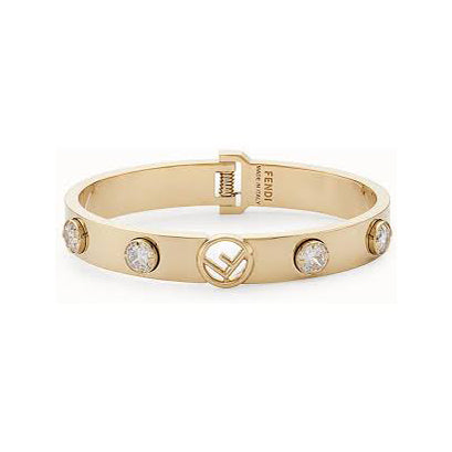 18K Fendi Is Crystals Bracelet
