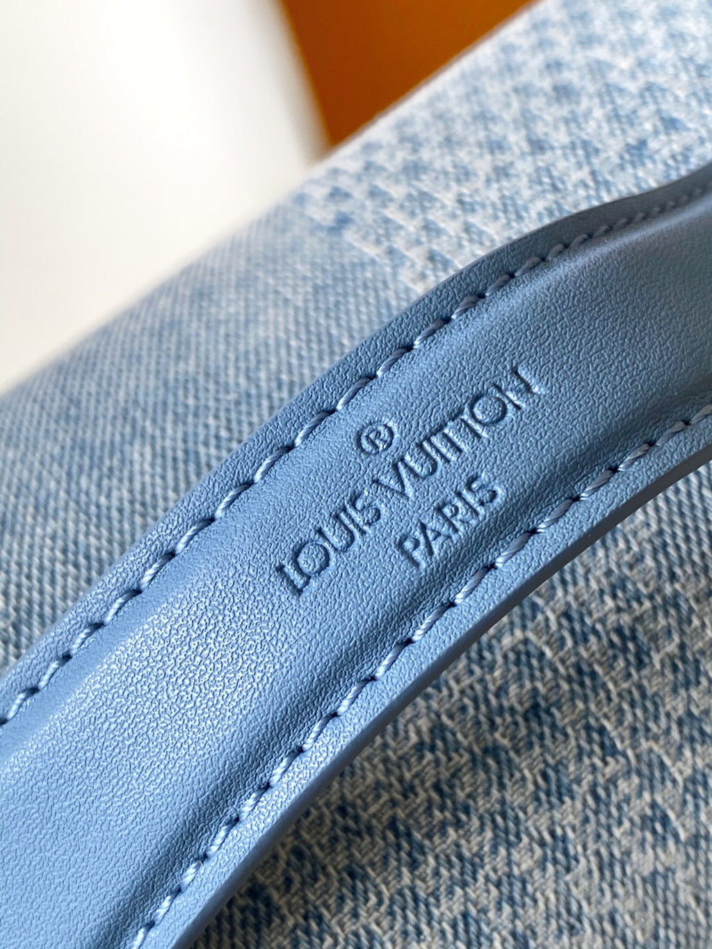 LOUIS VUITTON LV 25S RUSH BUMBAG 30 IN BLUE CANVAS DAMIER DENIM