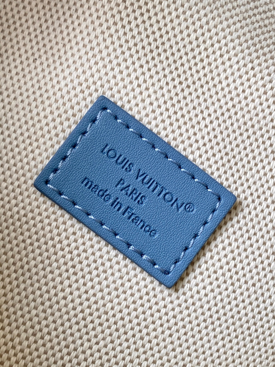 LOUIS VUITTON LV 25S RUSH BUMBAG 30 IN BLUE CANVAS DAMIER DENIM