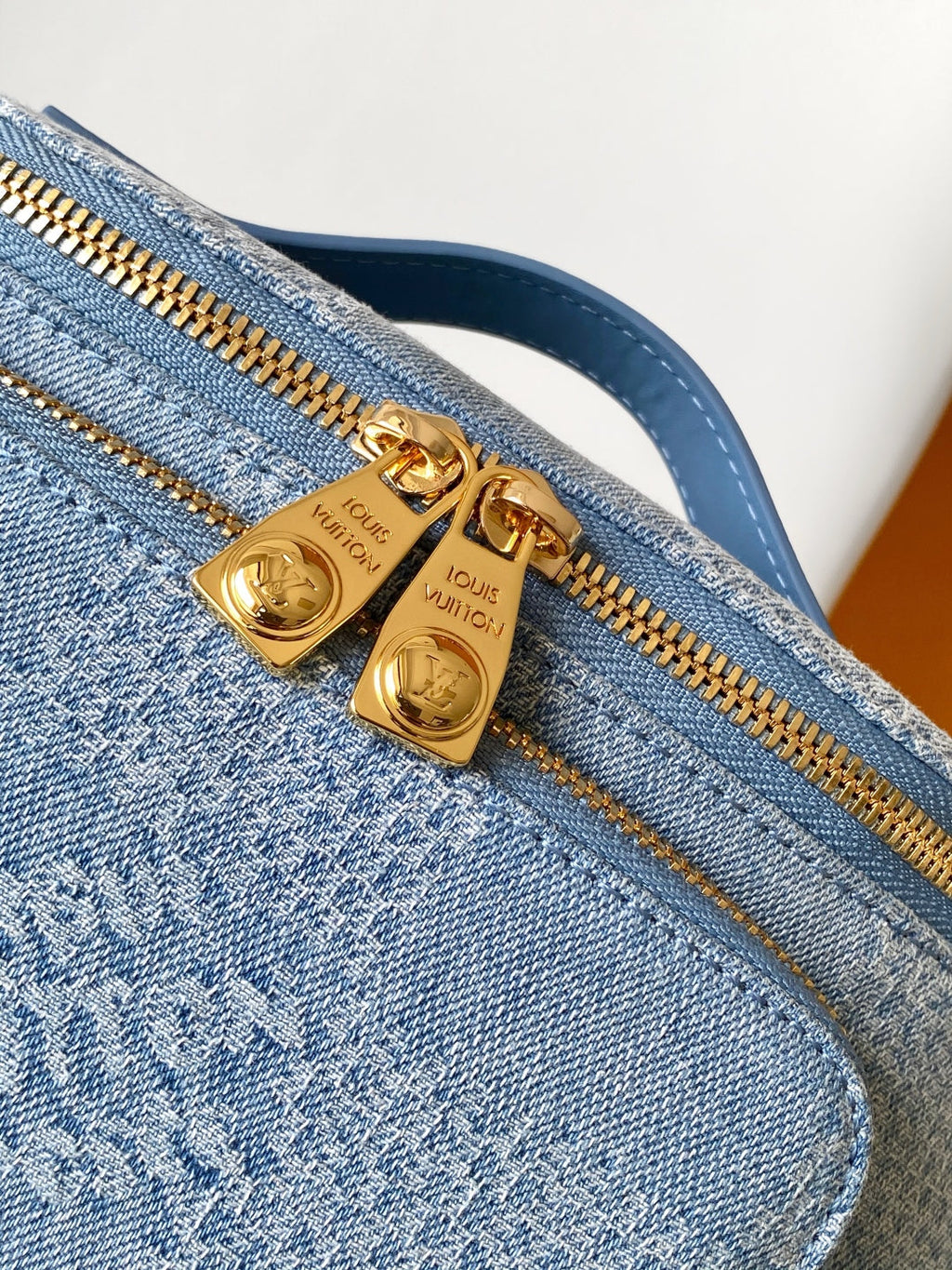 LOUIS VUITTON LV 25S RUSH BUMBAG 30 IN BLUE CANVAS DAMIER DENIM