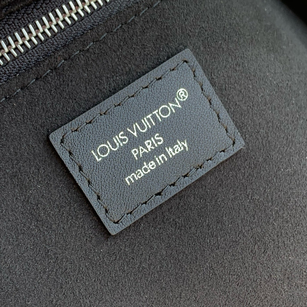 LOUIS VUITTON CARRYALL CARGO VIBE BB 26 IN BLACK LAMBSKIN BORWN MONOGRAM TAG