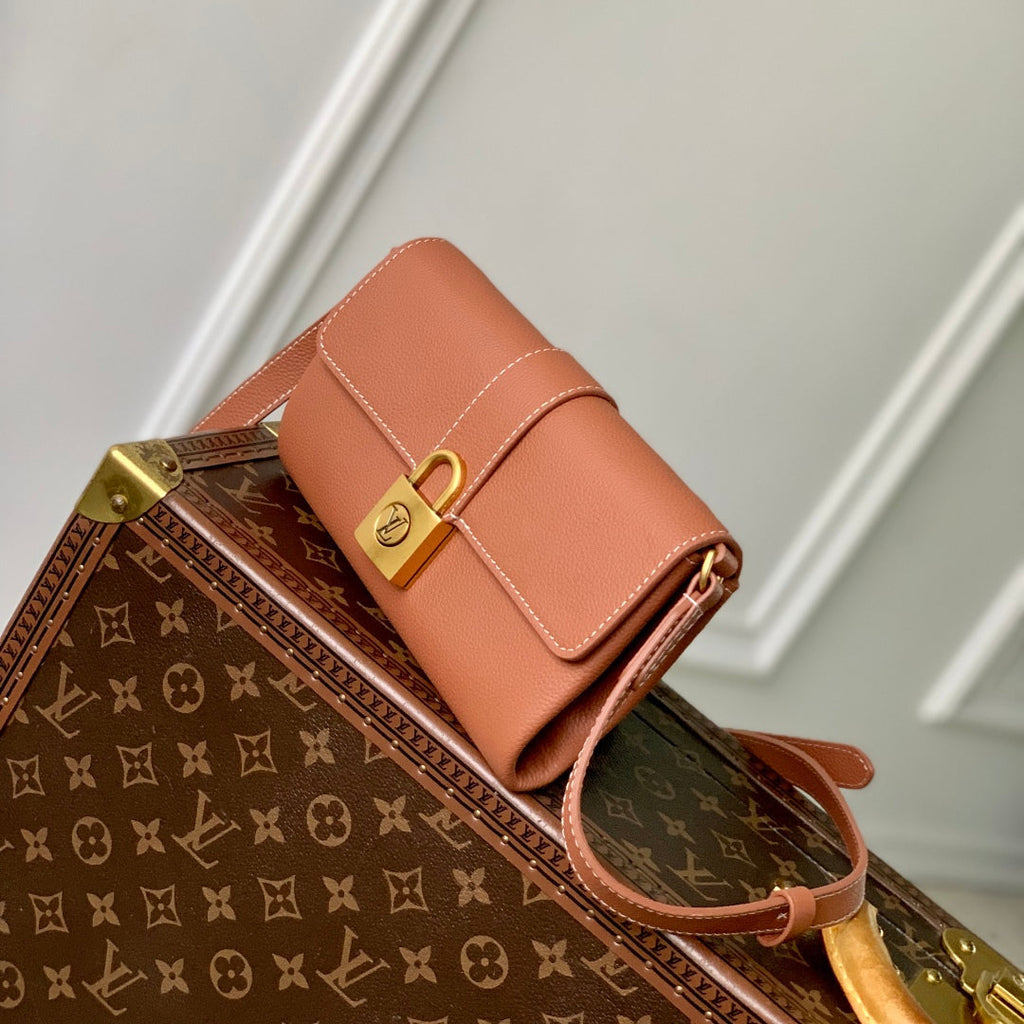 LOUIS VUITTON LOW KEY BAG 22 IN COGNAC BROWN CALFSKIN
