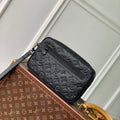 LOUIS VUITTON POCHETTE KASAI 24.5 IN BLACK MONOGRAM SHADOW CALFSKIN