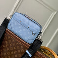 LOUIS VUITTON ALPHA MESSENGER 24 IN BLUE MONOGRAM COATED CANVAS AND CALFSKIN