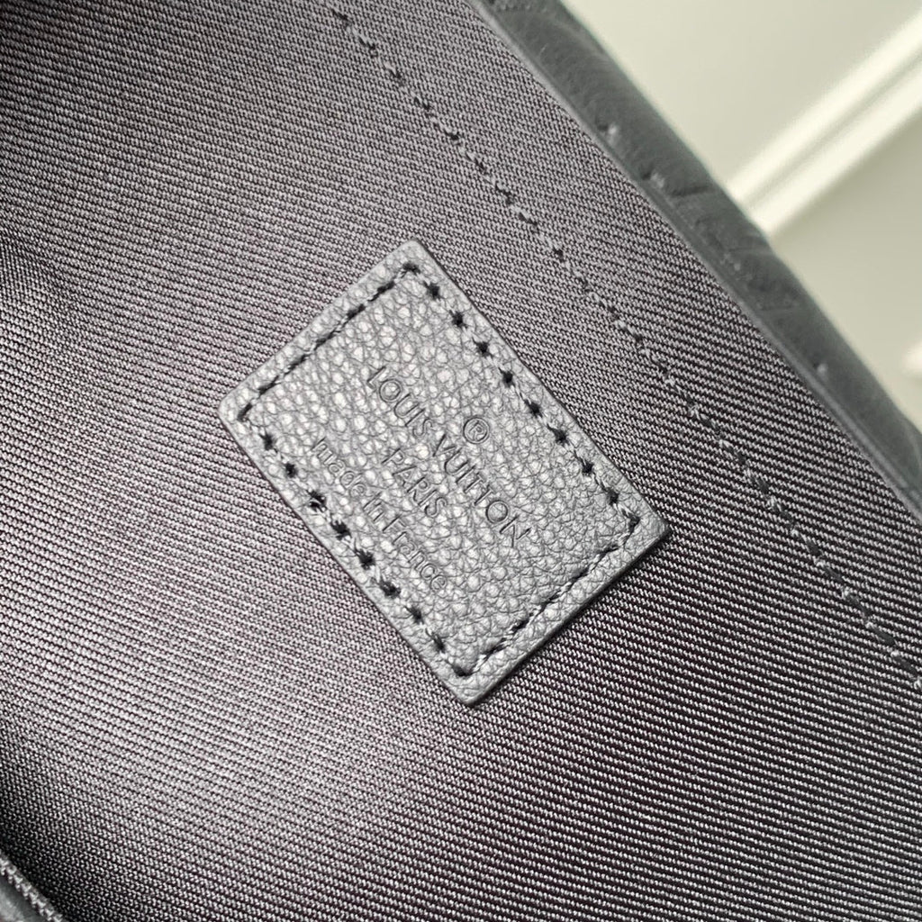 LOUIS VUITTON PULSE MESSENGER 26.6 IN BLACK MONOGRAM SHADOW EMBOSSED CALFSKIN