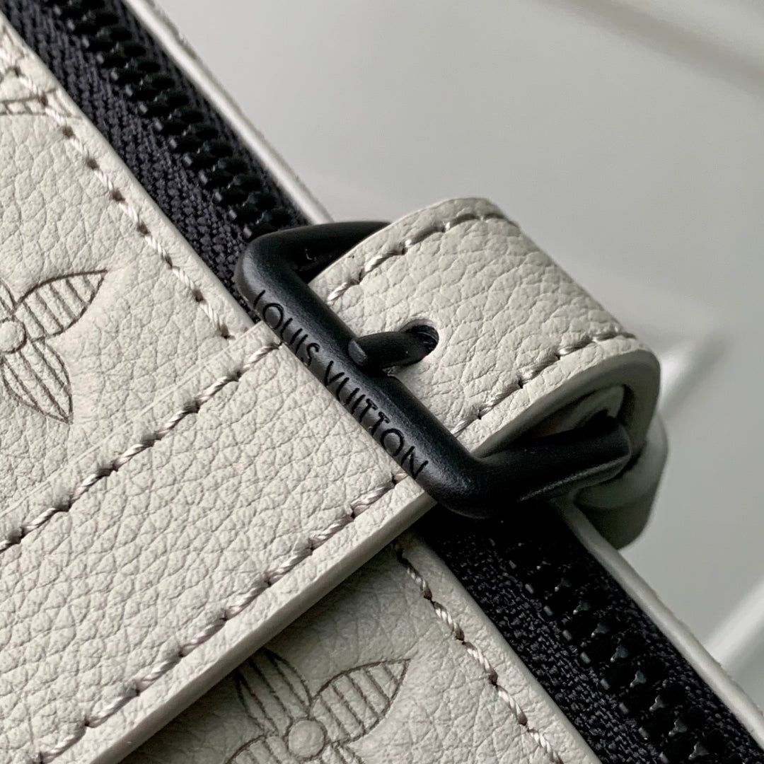 LOUIS VUITTON PULSE WEARABLE WALLET 22.5 IN SAND MONOGRAM SHADOW EMBOSSED CALFSKIN
