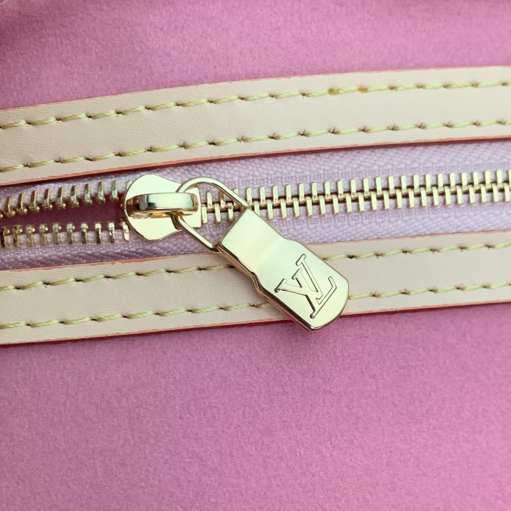 LOUIS VUITTON KEEPALL BANDOULIÈRE CHERRY BLOSSOM 45 IN SAKURA BROWN MONOGRAM COATED CANVAS