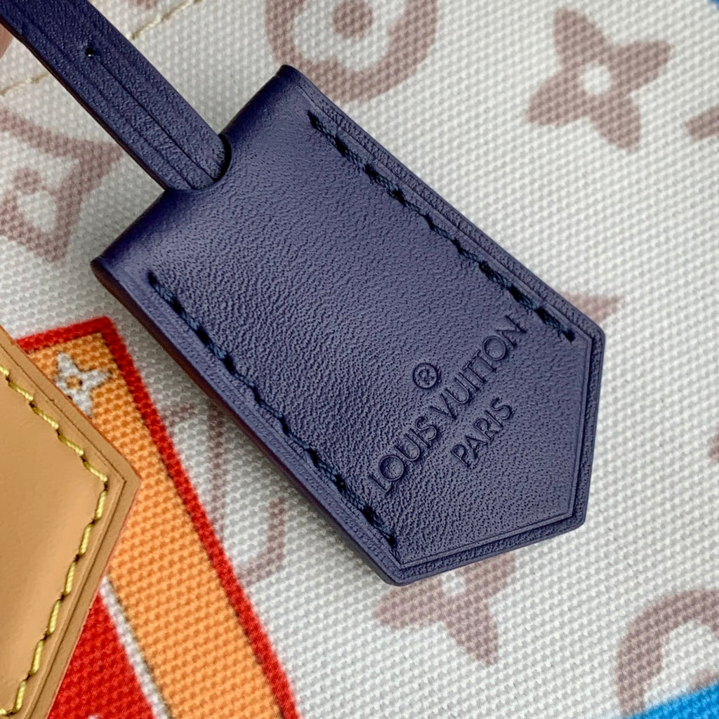 LOUIS VUITTON SPEEDY SOFT 30 IN WHITE MONOGRAM DUNE CANVAS AND CALFSKIN