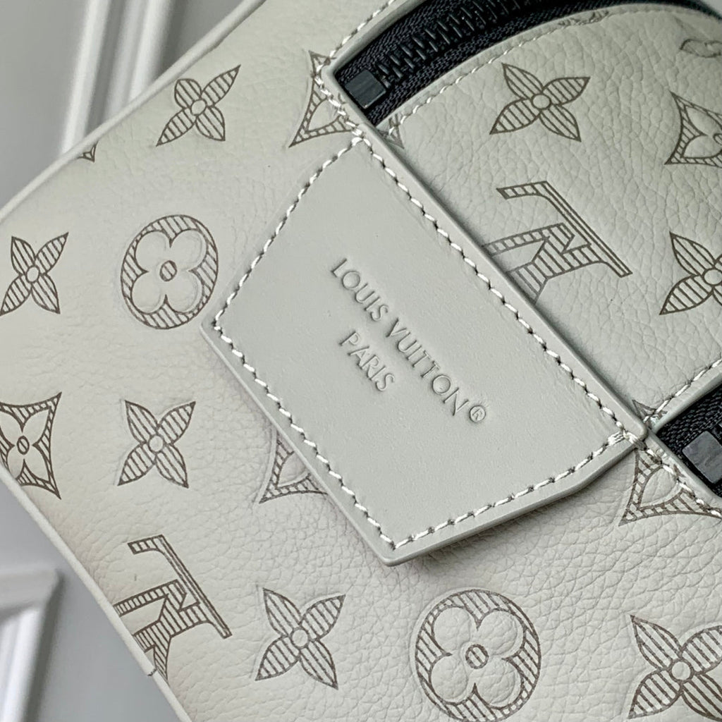 LOUIS VUITTON DOPP KIT 28 IN LIGHT GREY MONOGRAM SHADOW CALFSKIN