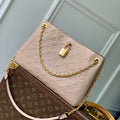 LOUIS VUITTON ANYTIME PM 34 IN NUDE PINK MONOGRAM EMPREINTE CALFSKIN