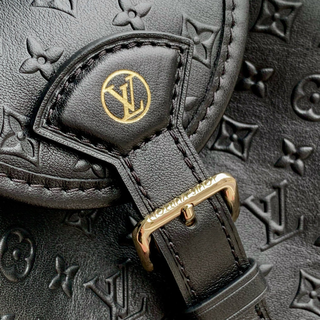 LOUIS VUITTON MONTSOURIS BACKPACK 27 IN BLACK MONOGRAM BOLD COATED CALFSKIN