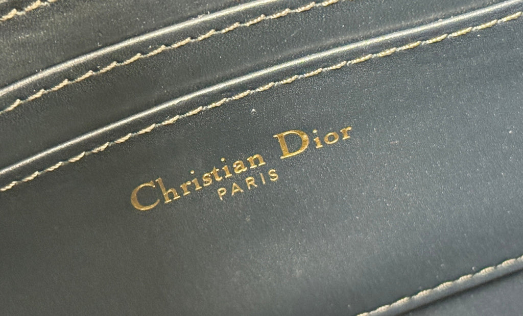 DIOR 25S 30 MONTAIGNE AVENUE POUCH WITH FLAP 30 IN BLUE  OBLIQUE JACQUARD
