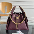 CHANEL 25S HOBO BAG 30 IN DARK RED CAVIAR