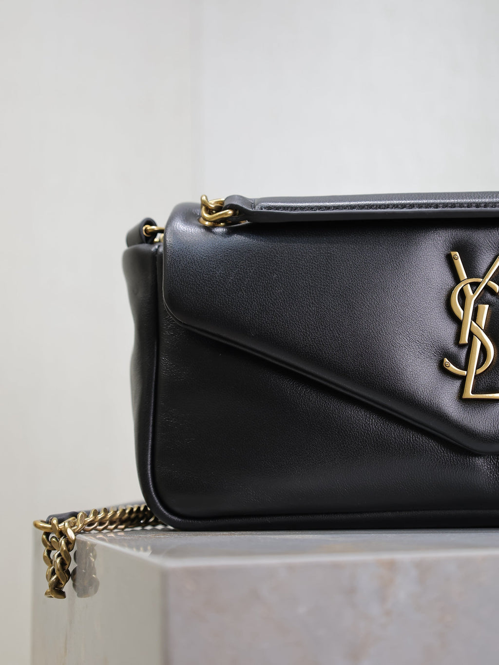 YSL 25S CALYPSO HANDBAG 26 IN BLACK LAMBSKIN GOLD HARDWRE