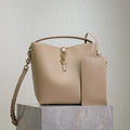 YSL 25S LE 5 À 7 BUCKET 26 IN NUDE CALFSKIN GOLD HARDWRE