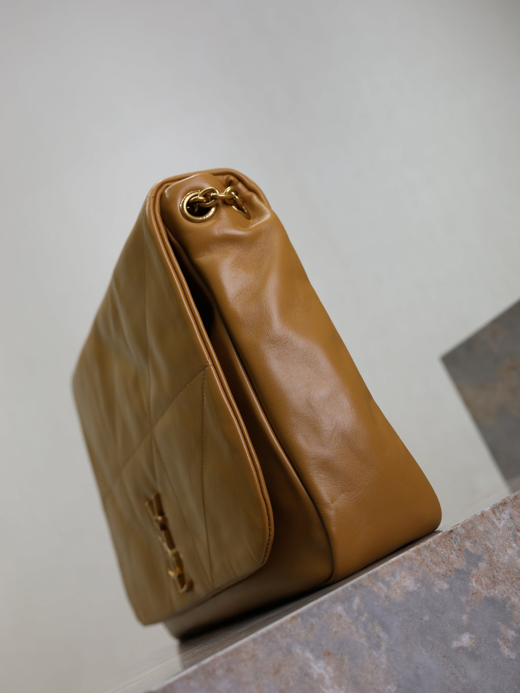 YSL 25S LARGE JAMIE 43 IN DARK GOLDENROD LAMBSKIN GOLD HARDWRE