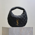 YSL 25S ICARINO 17 IN BLACK QUILTED CALFSKIN GOLD HARDWARE
