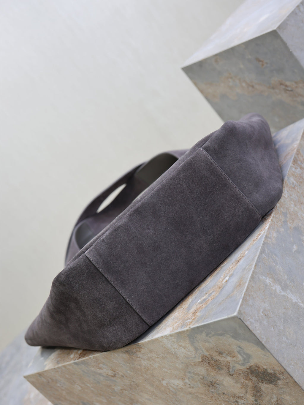 YSL 25S LE 5 À 7 BEA 50 IN DARK GRAY SUEDE GOLD HARDWRE