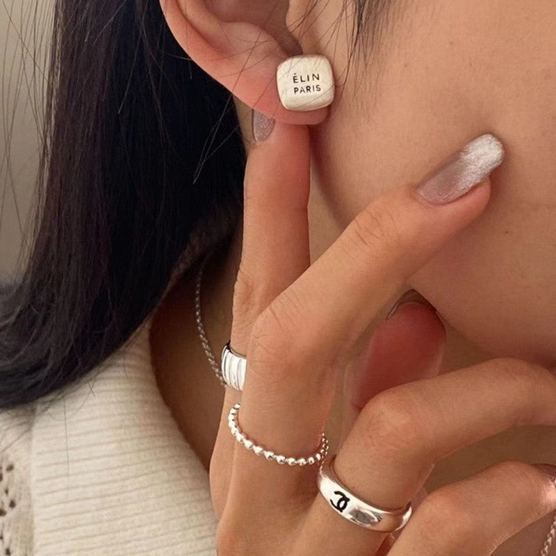 18K Celine White Gold Earrings