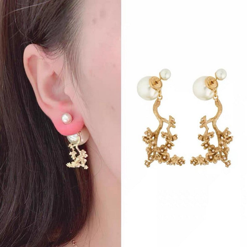 18K Dior Tribales Tree Clip Earrings
