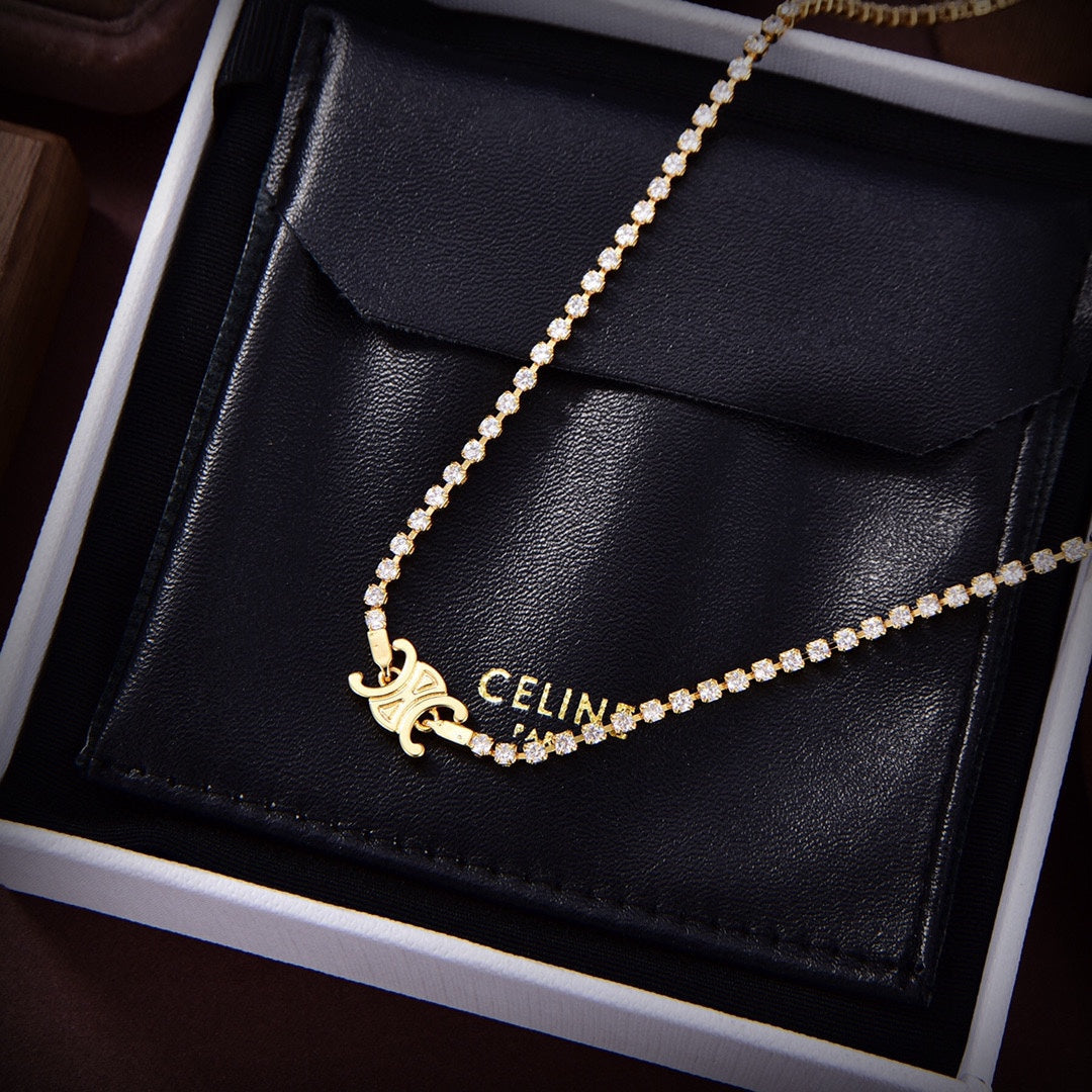 18K Celine Crystals Necklace