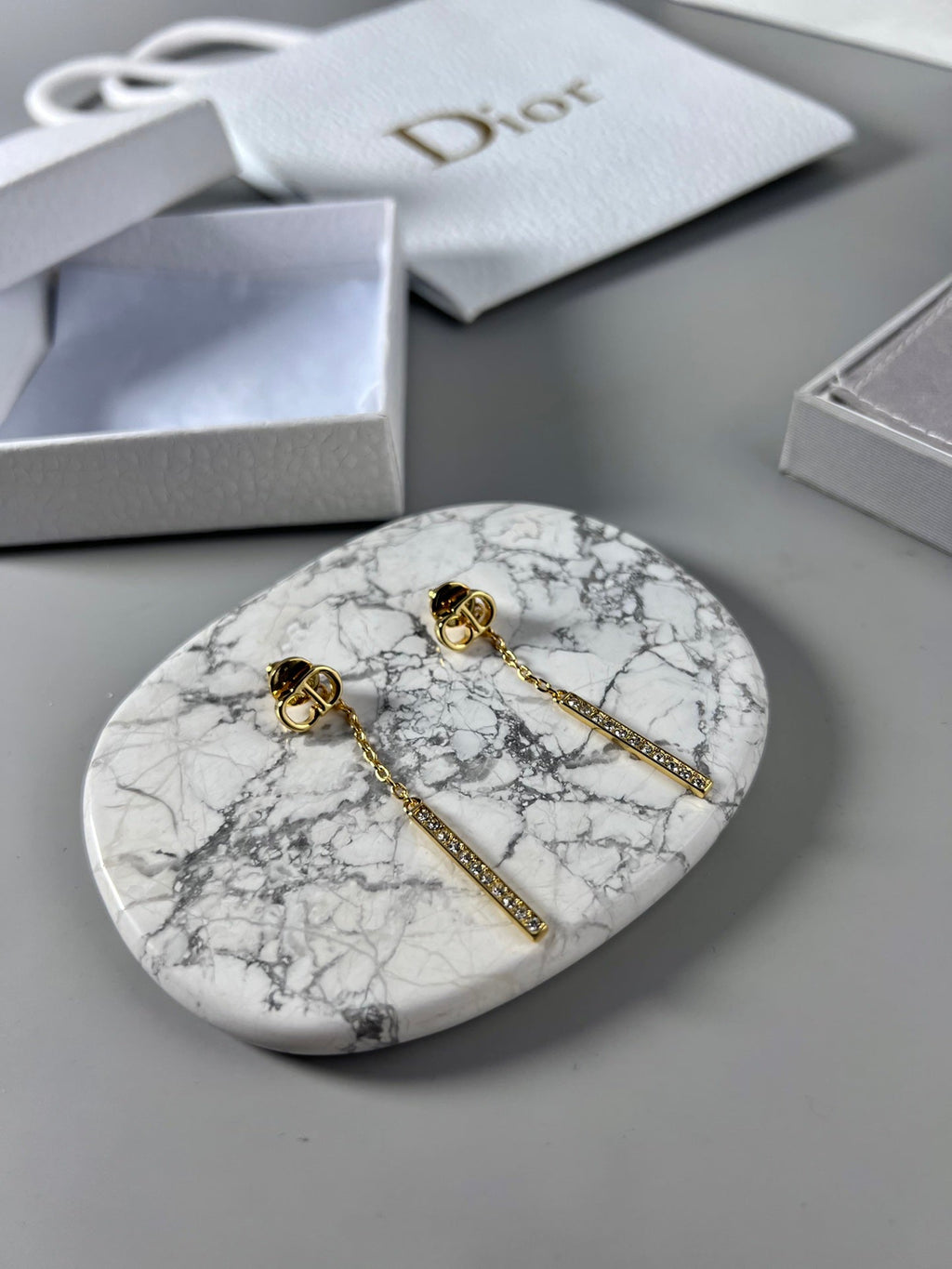 18K Dior Vintage Tassel Diamonds Earrings