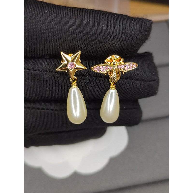 18K Dior Pearl Earrings