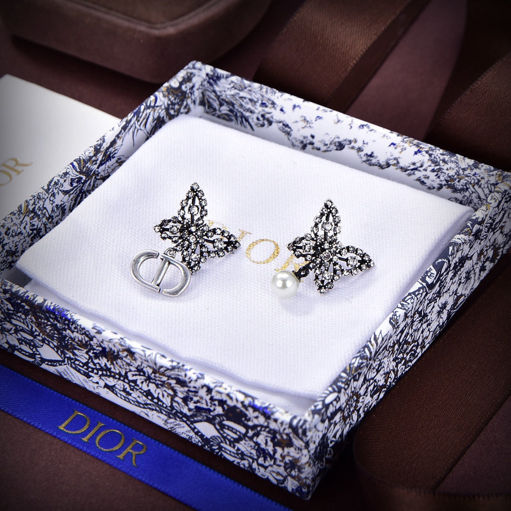 18K Dior Papillon De Nuit Earrings