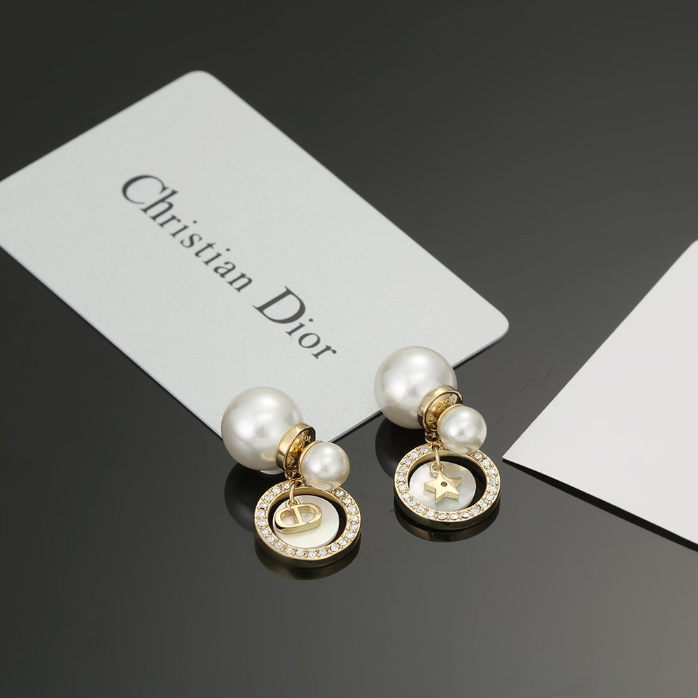 18K Dior Tribales Pearl Earrings