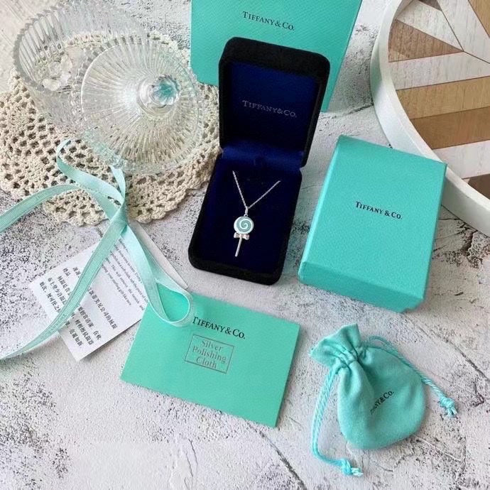 18K Tiffany Lollipop Charm Chain Necklace