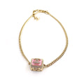 18K  Chanel Pink Resin Chain Necklace