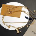 18K Louis Vuitton Pink Crystal Necklace